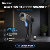 Nouveau design de lecteur de codes-barres avec imprimante, scanner de codes-barres 2D, lecteur de codes QR laser sans fil