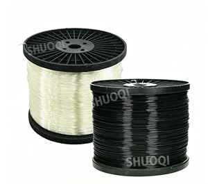 Fil de polyester PET noir haute résistance pour treillis de jardin, support de fil pour serre, pour le passage et le ligaturage de câbles - Product Image 1