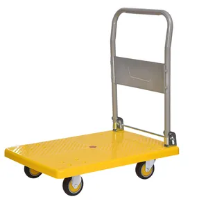 Trolley Manufacturers Light Quality High Carrying Capacity Trolley Foldable Platform Structure Plastic Shopping Trolleys Storage
