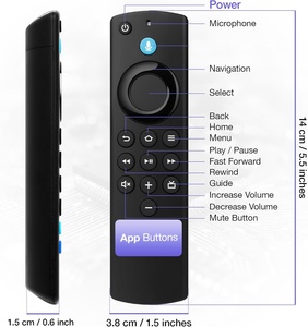 รีโมทคอนโทรลทดแทน L5B83G สำหรับ <span class=keywords><strong>Fire</strong></span> Smart <span class=keywords><strong>TV</strong></span> Stick (รุ่นที่ 2/3/4K/Lite/4K Max) ใช้สำหรับ Hisense รุ่นที่ 3, <span class=keywords><strong>TV</strong></span> <span class=keywords><strong>Cube</strong></span> Smart <span class=keywords><strong>TV</strong></span> - Product Image 5