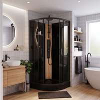 Cabine de douche intelligente de qualité hôtelière avec cadre renforcé pour projets hôteliers en chaîne