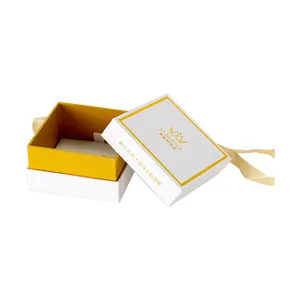 优雅珠宝手表盒包装定制标志礼品盒带丝带封口