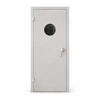 Porte acoustique insonorisée industrielle avec fenêtre d'observation, porte en acier sur mesure pour salle d'essai et enclos de machines
