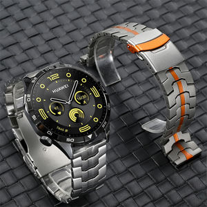 Bracelet de montre en acier inoxydable à boucle spéciale Iron Man pour <span class=keywords><strong>Huawei</strong></span> <span class=keywords><strong>Watch</strong></span> <span class=keywords><strong>GT2e</strong></span> GT3 46MM 22mm Bracelets de montre universels en métal - Product Image 4