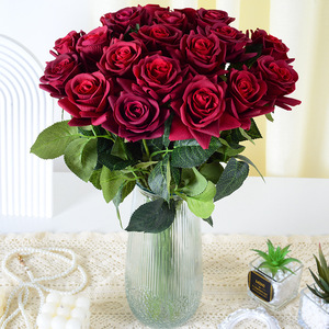 A-797 Hoa Hồng Trắng Nhân Tạo Bán Sỉ Hoa Hồng Thật Cảm Ứng Nhiều Màu Lựa Chọn Màu Đỏ Tía Cao Su Sống Như Hoa Hồng - Product Image 4