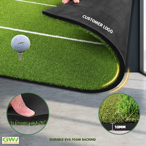 GW 5'x4' Outdoor/Indoor <b>Golf</b> Hitting Mats Self-Flattening Layer for Backyard/Driving Range/Simulators Artificial Turf Practice - Product Image 1