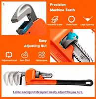 Clé à tuyau universelle réglable de haute qualité, robuste, OEM, pour bricolage, métrique, vente directe, outils à main, clé dynamométrique