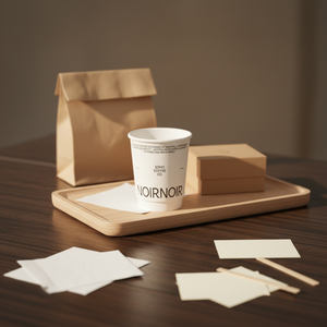 Bicchieri di Carta Biodegradabili Personalizzati all'Ingrosso, 8oz-32oz Bicchieri da Caffè Usa e Getta a Doppia Parete per Caffetterie Ristoranti <span class=keywords><strong>HORECA</strong></span> - Product Image 1