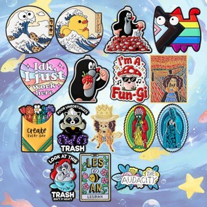 50 Model Pin Enamel 2026 Terlaris Hewan Kucing Hitam Musik Kopi Logo Bulat Anime Lencana Kerah Tersedia di Gudang Grosir - Product Image 4