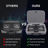 Étui de transport rigide en EVA pour 2 contrôleurs DJ, boîte de rangement de voyage protectrice, compatible avec la transportabilité à l'épaule