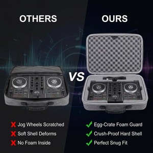 Étui de transport rigide en EVA pour 2 contrôleurs DJ, boîte de rangement de voyage protectrice, compatible avec la transportabilité à l'épaule - Product Image 3