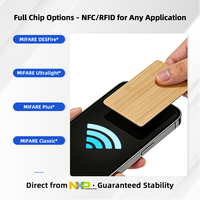 Carte intelligente NFC en bois avec puce NTAG215 et T5577, impression écologique, carte RFID étanche pour l'hôtellerie et les programmes de fidélité