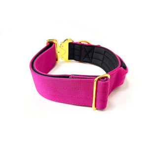 5 सेमी समायोज्य नायलॉन सामरिक नरम नियोप्रोन त्वरित रिलीज गोल्ड मेटल बकल कुत्ते कॉलर हैंडल के साथ हैंडल - Product Image 3