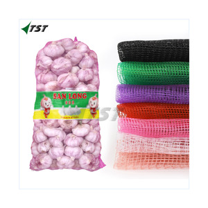 Sac en filet monofilament HDPE 45*75cm couleur <span class=keywords><strong>rose</strong></span> Leno pour l'emballage de l'<span class=keywords><strong>ail</strong></span>, des oignons, des légumes et des fruits - Product Image 4