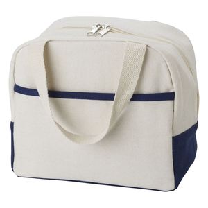 Custom Cotton Lunch Bag Zipper Cooler Bag with Handle Portable Picnic Bag for Adult - Product Image 6