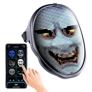 หน้ากากปาร์ตี้ LED ลาย 115 แบบ ขายดี ควบคุมผ่านแอพฯ หน้าจอสีเต็มรูปแบบ - Product Image 3