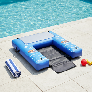 บันไดเป่าลมสำหรับสัตว์เลี้ยงแบบขายส่งที่ปรับแต่งได้ พร้อมแท่นพักผ่อน - ความสนุกทางน้ำสุดยอด ปลอดภัยสำหรับการออกกำลังกายในน้ำสำหรับสัตว์เลี้ยง - Product Image 1