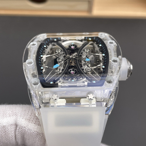 High-quality luxury RM with tourbillon, transparent crystal <b>case</b>, men's business sports mechanical <b>watch</b> - Product Image 3