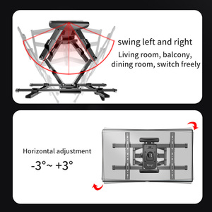 Hillport chuyển động đầy đủ TV chủ LED <span class=keywords><strong>LCD</strong></span> TV Wall Mount Bracket cho 32-80 inch truyền hình nghiêng xoay đứng 6 cánh tay - Product Image 5