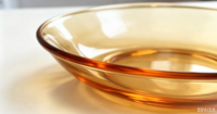 Plat de service en verre ambré, bol à fruits en verre transparent épaissi, plat à salade et à collations pour la cuisine