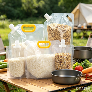 Hot Sale 5L Dust Proof Airtight Spout Bag Easy Pour Design For Hiking <b>Rice</b> Cereal Dry Food Packing - Product Image 1
