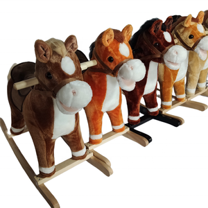 Nieuwe Multi-Functionele Creatieve Pluche Paard Speelgoed Kinderen Mooie Pluche Houten Hobbelpaard - Product Image 4