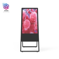 Kiosque d'affichage numérique pliable d'affichage de la publicité futée portative d'affiche numérique d'affichage à cristaux liquides de 43 pouces