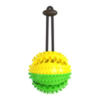 Jouet interactif 3-en-1 écologique et mignon avec ventouse, corde durable en EVA pour le nettoyage des dents du chien et le soulagement de l'anxiété