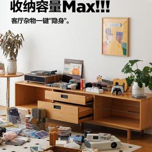 Simple Natural Wood Style Cherry Wood TV Cabinet Solid Wood Storage Living Room Home Use - Product Image 3