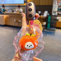 Porte-clés jouet anti-stress en silicone de qualité alimentaire, motif chien fruit, très populaire