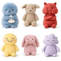Set Boneka Plush Emosional Moodies, Boneka Hewan Lucu, Boneka Plush Lembut dan Nyaman untuk Menghilangkan Stres, Hadiah