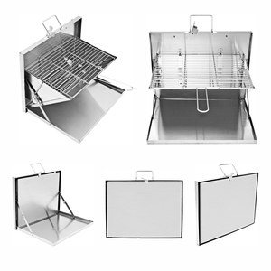 Parrilla de <span class=keywords><strong>Barbacoa</strong></span> Moderna de Acero Inoxidable para Exteriores con Carro, Encendido Piezoeléctrico y Diseño Plegable para Montaje en <span class=keywords><strong>Pared</strong></span>, Venta al por Mayor - Product Image 4