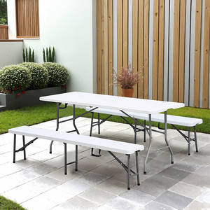 Banc pliant moderne en PEHD de 183 cm, imperméable et portable, <span class=keywords><strong>pour</strong></span> l'extérieur, gain de place, idéal <span class=keywords><strong>pour</strong></span> <span class=keywords><strong>le</strong></span> camping (vente en gros) - Product Image 4