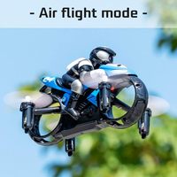 DWI 2.4GHz télécommande moto jouets 2 en 1 terre et air amphibie moto Drone enfants extérieur télécommande jouets
