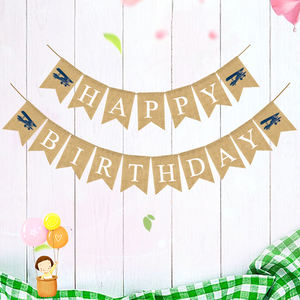 الجملة موضوع الطيار عيد ميلاد سعيد الخيش بانج راية الرايات حفلة عيد ميلاد لوازم الديكور - Product Image 1