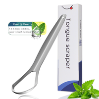 Nettoyage de la langue 100% acier inoxydable hygiène buccale nettoyant de langue en acier pour une haleine plus fraîche grattoir de langue en cuivre