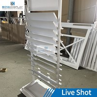 Expositor de Muestras de Madera de 5 Niveles con Panel para Póster
