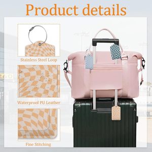 High-Quality Genuine Leather Luggage Tag <b>Suitcase</b> <b>Labels</b> Identifiers Baggage Tags Travel Luggage Tag Gifts - Product Image 6