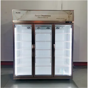 핫 세일 청량 음료를 위한 유리제 냉각기 음료 진열장 냉장고 팬 냉각 전시 냉장고