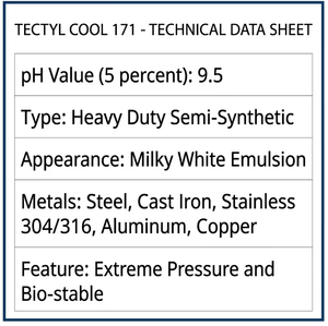 Fluide de travail des métaux semi-synthétique TECTYL COOL 171, liquide de refroidissement antirouille pour acier au carbone et alliages CNC - Product Image 2