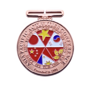 De calidad superior amor flor oro milagroso Premio Medalla de metal - Product Image 1