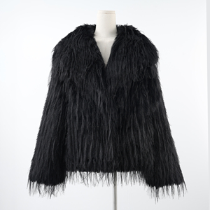 เสื้อโค้ทขนเฟอร์เทียมแบบสั้น ผ้าไหมเนื้อนุ่ม ทรงยาว สไตล์แรคคูน สำหรับผู้หญิง อุ่นสบายสำหรับฤดูหนาว - Product Image 3