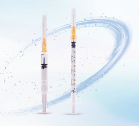 Jeringa de vacuna desechable estéril de 0,5 ml con bloqueo automático único y autoinhabilitante destructiva