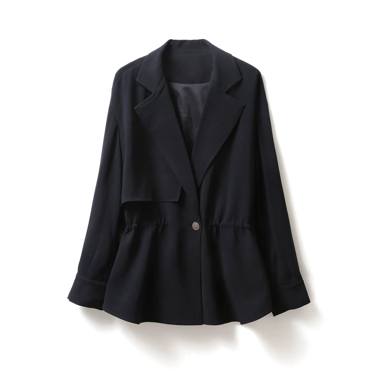 वसंत आकस्मिक कार्यालय लेडी ठोस स्लिम ब्लेजर्स रंगीन जाकेट जैकेट महिलाओं आकस्मिक एकल बटन लंबी आस्तीन काम सूट कोट