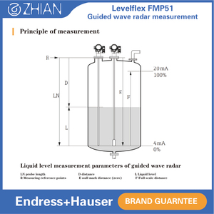E H FMP50 Guided Wave Radar Füllstand anzeige Präzisions messtanks Silos Liquids Slurries Füllstand messgeräte - Product Image 2