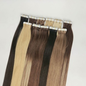 Extensions de cheveux humains vierges invisibles à ruban adhésif ombré, double face, cheveux brésiliens Remy, double trame, double tirage, vente en gros - Product Image 2