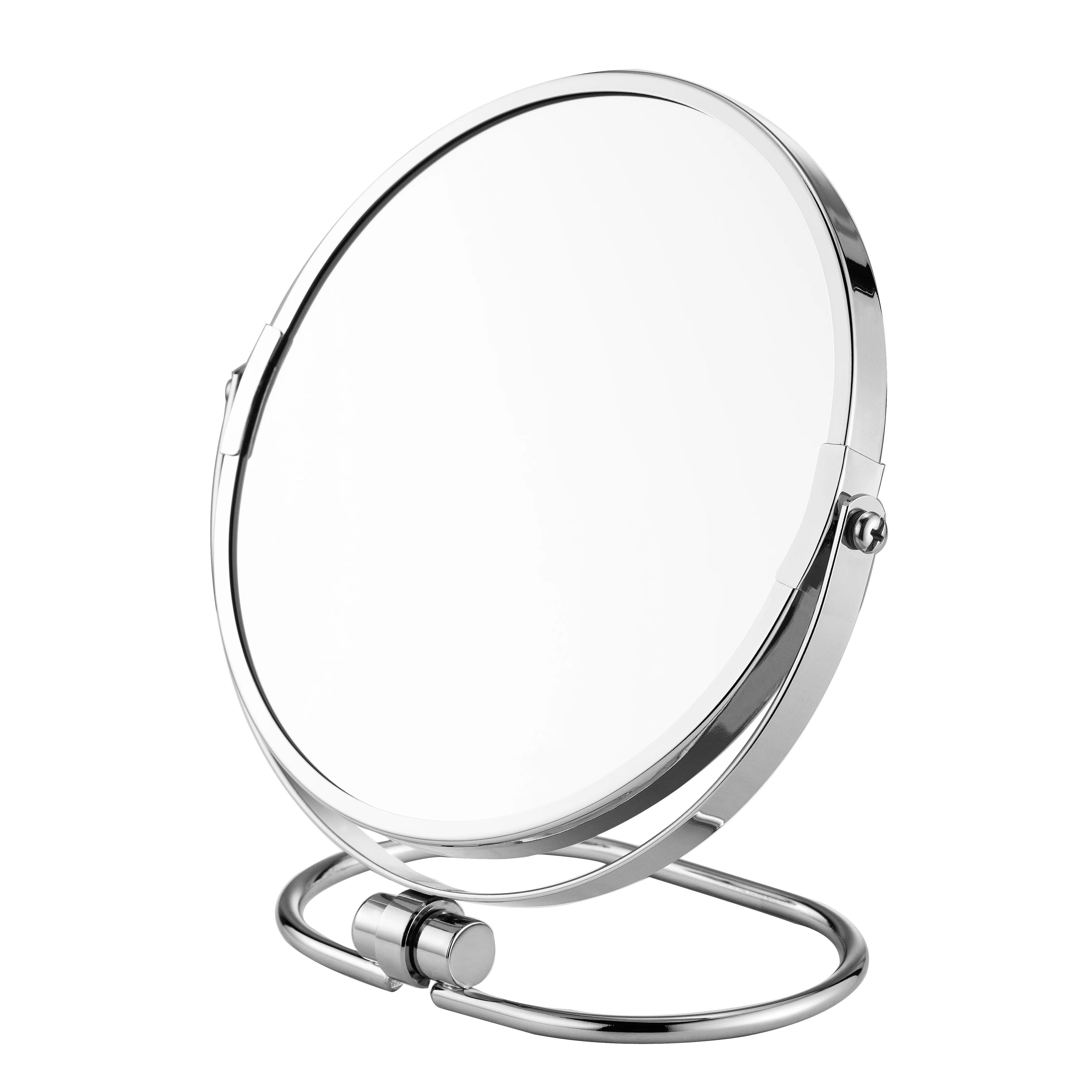 Miroir cosmétique rond sur pied, pour maquillage professionnel, noir, 5X