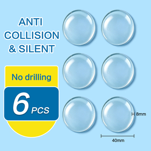 Self Adhesive PU <strong>Door</strong> Bumper Round <strong>Door</strong> Stopper Sticker 40x8mm 6 Pcs Anti Slam Wall Protector Noise Silencer <strong>Door</strong> Damper Pad - Product Image 2