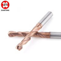 ZUANTONG 1 pièce CNC 60 degrés, foret 5D en acier au tungstène allié avec revêtement titane pour machine de taraudage, pour métaux faibles/moyens/forts