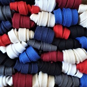 SB Dunk – lacets de chaussures multicolores Premium <span class=keywords><strong>AF1</strong></span>/AJ1, Logo personnalisé, lacets plats en coton de 8MM, vente en gros - Product Image 1